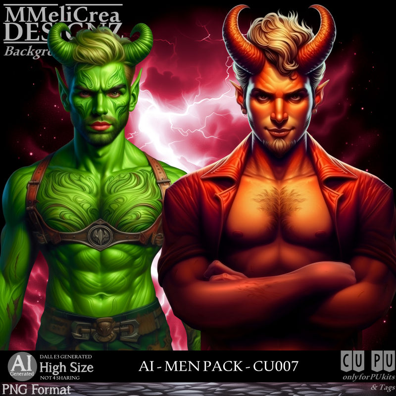 (image for) AI - MEN PACK CU007 (CU4PU/PNG)